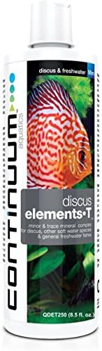 Continuum Aquatics Discus Elements -T - Minor & Trace Mineral Complex para disco, outras espécies de água macia e peixe de água