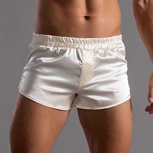 BMISEGM Cottonwear Men mass verão calças de cor sólida elástica banda de elástico solta esportes casuais rápidos e