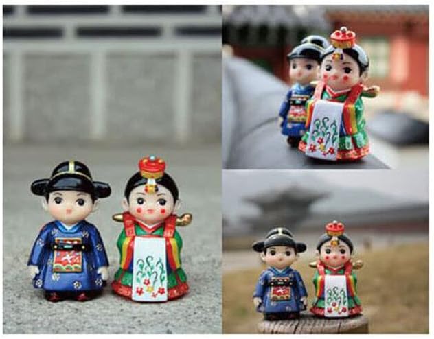 Decorações folclóricas tradicionais coreanas - Casamento 3in Handicraft Hanbok Collectible Product Gift