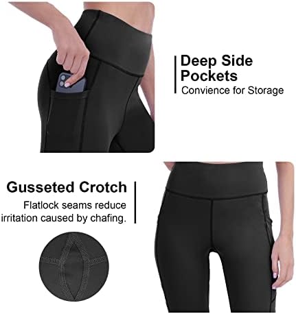 Vnnink Professional Yoga Leggings para mulheres [Ultra Stretch Soft] Alta cintura Tomosa Controle de ioga com bolsos