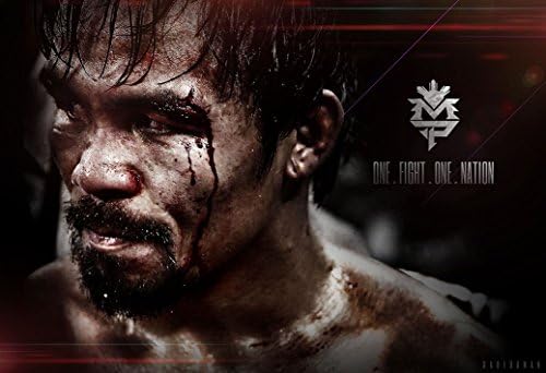 NewbrightBase Manny Pacman Pacquiao Tabela de tecido Ramiled Poster Print - Tamanho: