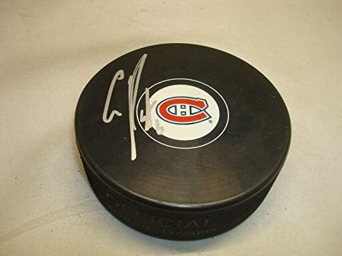 Greg Pateryn assinou Montreal Canadiens Hockey Puck autografado 1a - Pucks autografados da NHL