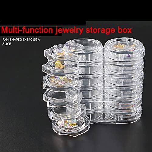 Caixa de ponta da unha FALSA FALSO Caixa de armazenamento de dicas de unhas vazias com 12 espaços de número de armazenamento caixa de recipiente caixa de grade de plástico para cristal de unhas, jóias, acessórios para unhas
