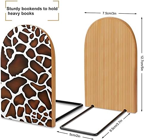 Estante de pele de animais selvagens de girafas estantes de estante de madeira não deslizam.