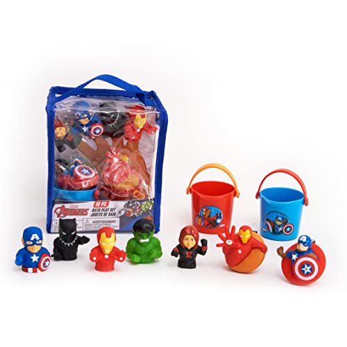 Marvel Vingadores 10 peças Conjunto de Valores de Banho - Brinquedos infantis de banho
