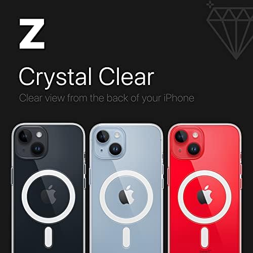Zelvin [4 em 1 caixa de telefone para iPhone 14 estojo 【Anti -amareling 2022】 Caso MagSafe iPhone 14 Suporte de carteira magnética e suporte de cartão ✦ com protetor de tela + protetor de lente de câmera iPhone 14 Clear