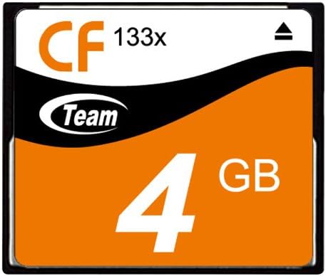 4GB Team CF Memory Card High Performance 133x para Pentax Optio 330GS Optio 330rs. Este cartão vem com.