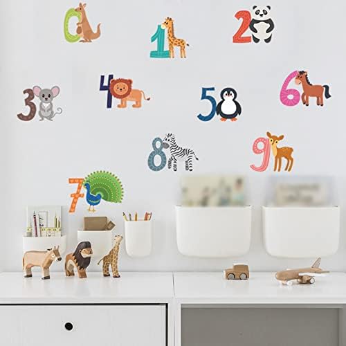 Decorações de parede simples para desenho animado da sala de desenho pequeno a numerais árabes 0 9 Criança sala de