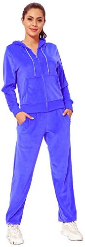 Velor Tracksuit Womens 2 Peças Roupgers Loungewear Roupfits para mulheres Moor de moletom de moletom Soft Sport Sweat Suits