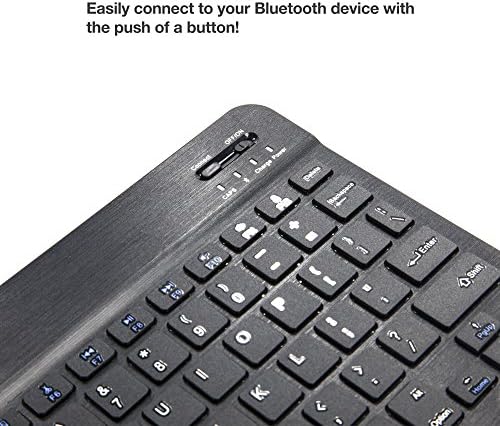 Teclado de onda de caixa compatível com o teclado Lenovo Tab P11 Pro - Slimkeys Bluetooth, teclado portátil com comandos integrados para Lenovo Tab P11 Pro - Jet Black