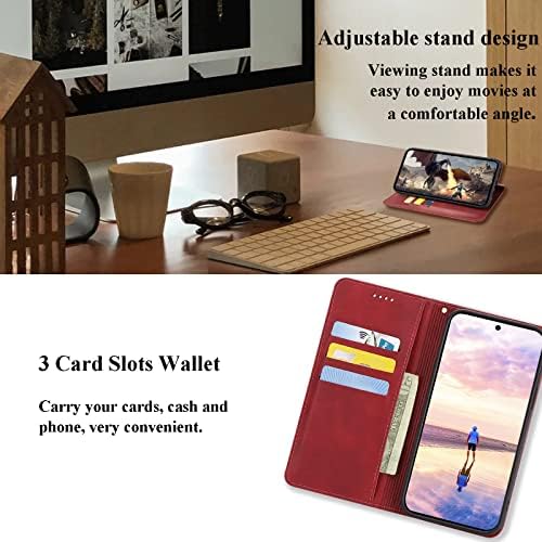 Caixa de couro Keihok projetada para a caixa de carteira AT&T Calypso 3, AT&T Calypso 3 Caixa de carteira com slots de cartão e suporte dobrável, capa de flip de couro PU, proteção total.