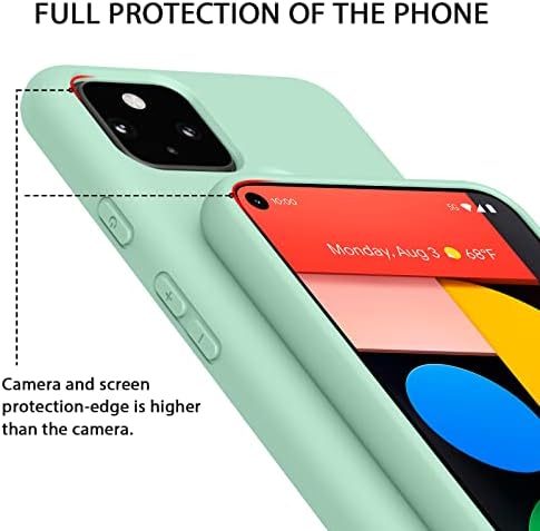 Caso AMZPAS TPU para o Google Pixel 5, capa de telefone à prova de choque de proteção suave, capa de telefone inteligente anti-arranhão durável para homens homens cianos