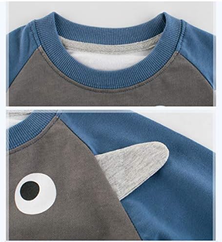 Supfans Toddler Boys Dinosaur Swetons de camisetas de pullocação de pullocação de pullocação longa T-shirt Top T-Rex