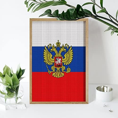 Kits de pintura de diamante decorativos da bandeira russa de águia