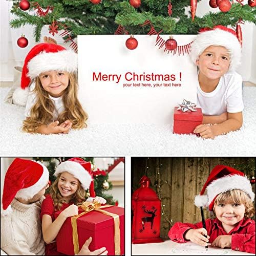 3 Pacote de chapéus de Natal Plexh Velvet Papai Noel para crianças adultas homens homens Crsitmas FESTIPES DE FESTO DE ANO NOVO CHAPAS