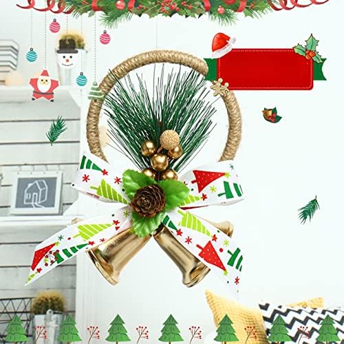 Rocott Christmas Bell Acessórios Pingente Mall Árvore de Natal Garland de Natal pendurada decoração de sino de arco coberta de prata