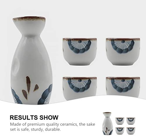 Conjunto de vidro de decoração de decoração retro do doool 1 Conjunto de saquê japonês de saquê de cerâmica tradicional de servir conjuntos