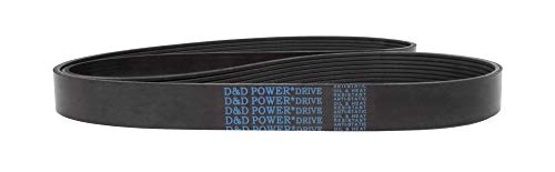 D&D PowerDrive 3PK0750 Corrente de substituição padrão métrica, K, 3 bandas, 30,25 de comprimento, borracha