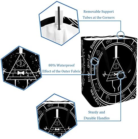 Bill Cipher Wheel Zodiac PRIMENTO DE LAPUNIDA COLENTES DE LAPUNDERY, 60L Cestas de lavanderia à prova d'água Lavagem de roupas