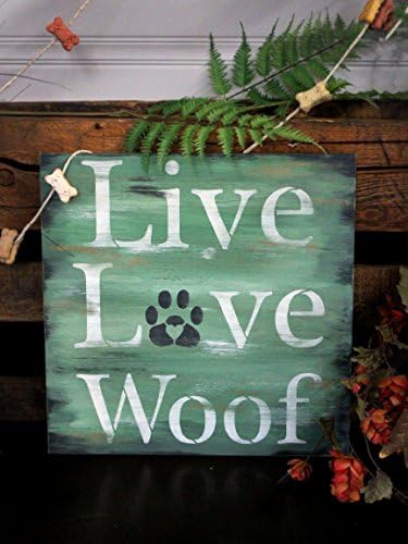 Live Love Woof - Word Art Stencil - Stcl1895 - Por Studior12