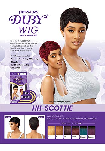 Hair Human Human Premium Duby peruca pré-atingida HH-Scottie