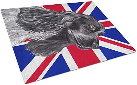 Tesouros de Caroline SC9868LCB Black Cocker Spaniel com união inglesa Jack Bandeira britânica BABILHA BABILIDADE GRANDE