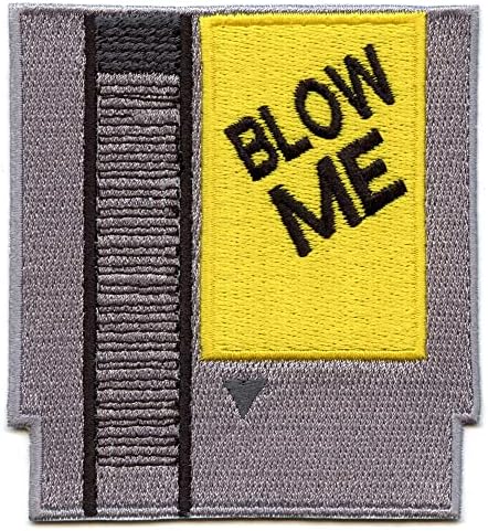 Blow -Me Patch Patch Vintage Game Cartucking Bordeded Iron on