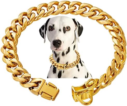 Cadeia de cão de aço inoxidável colar cubano colorido colorido colar de cachorro colar de cadeia cuba colar de cachorro