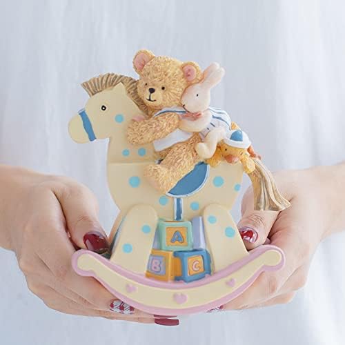 Adoro por seu presente embrulhado caixa de música rock rocking havical urso decorações de coelho para menino menino irmãs garotas