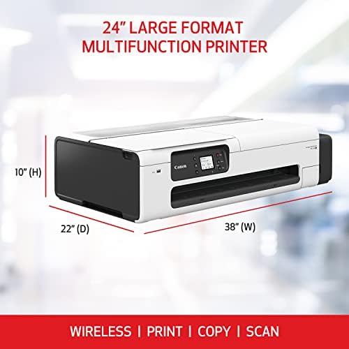 Canon ImagePrograf TC -20M 24 Poster de grande formato e impressora da plotter - Scanner incluído - Cópias de ampliação - Compact - Roll automático e alimentador de papel de corte, navios com 280 ml de tinta - USB, Wi -Fi, LAN