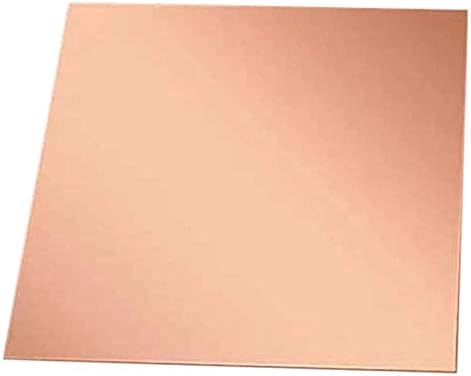 UMKY PLACA DE BRASS Folha de cobre de cobre espessura de cobre 0. Material de metal de 2 polegadas para artesanato Material artesanal DIY, 5. 0 * 200 * 200mm, tamanho: 5,0 * 200 * 200mm de folha de metal