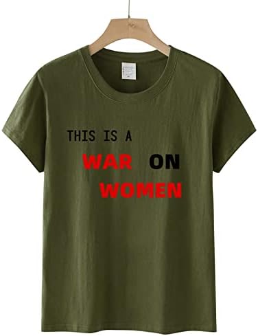 Tampas lisonjeiras para mulheres mais lisonjeiras para mulheres slogan de slogan Direitos de aborto Impressão Moda Soft redonda camisa feminina