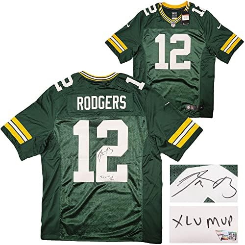 Green Bay Packers Aaron Rodgers autografou Green Nike Twill Limited Jersey Size L XLV MVP FANATICS Holo Stock 209355 - Jerseys autografadas