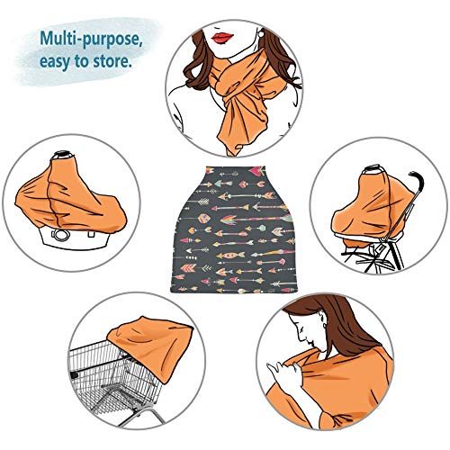 Yyzzh colorido padrão de flecha étnica capa de assento de bebê elástico covers de enfermagem do dossel infantil coberta