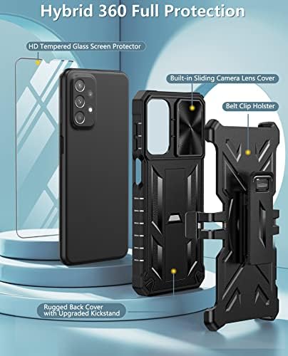 CASO PARA SAMSUNG Galaxy A23 5G/4G: Proteção militar Protection Protective A23 Tampa de telefone celular A23 Com Kickstand