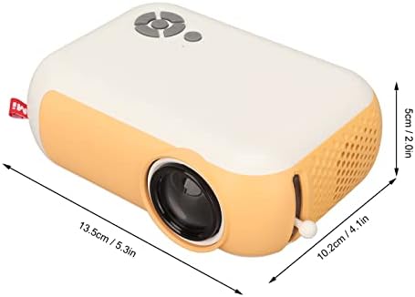 Mini Projetor, 1920x1080 Resolução Projector HD Portable, 0,5 a 3,3m A distância de projeção, suporta tela CO de alta definição, projetor