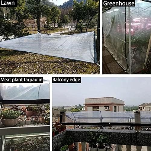 Srhmyww lonarina transparente preta - lona de plástico de PVC, proteção solar e isolamento durável e antienvelhecimento,