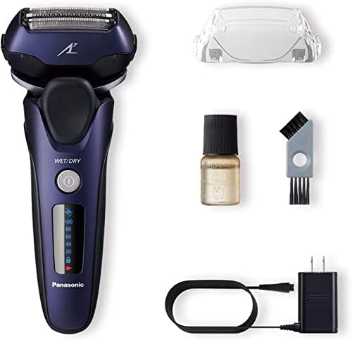 Panasonic ES-LT67-A ARC3 Razor elétrico para homens com aparador pop-up, barbeador elétrico de 3 lâminas secas e secas com um pacote inteligente de sensor de barbear com bolsa de transporte e armazenamento de barbear de couro houmy