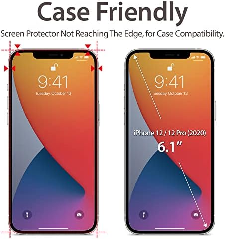 Protetor de tela de privacidade WeGear para iPhone 12/12pro, filme de vidro temperado anti -espião, cobertura completa, 6,1 polegadas, 2 pacote