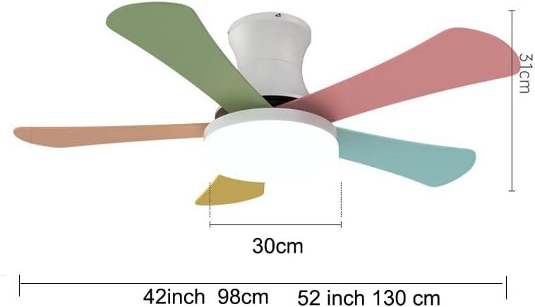 Fã de teto de novo infantil com controle remoto de luminária de teto de luminária de moda de teto de teto de moda luzes para home