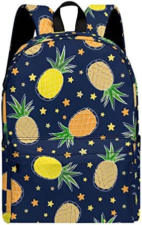 Mochila de abacaxi, estiloso bookbag de abacaxi com vários bolsos, bolsa de laptop colorida durável