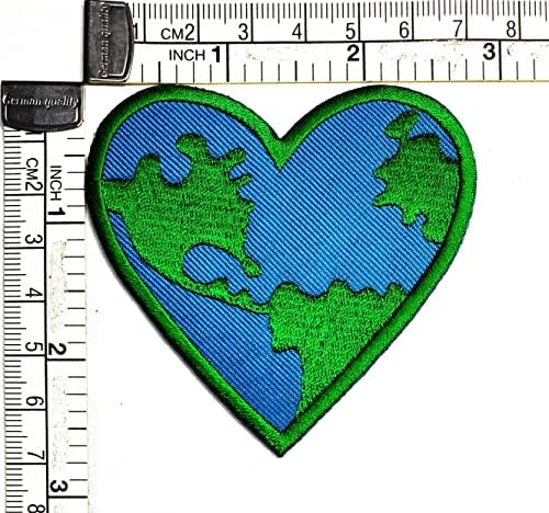 Kleenplus Heart Save the Earth Patch Bordado Ferro Bordado em Sew On