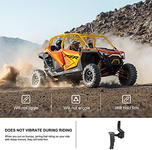 Kiwi Master Trow View Center espelhos compatíveis para 2020-2023 Polaris RZR Pro XP, Pro R, Turbo R / 4 Acessórios Racing