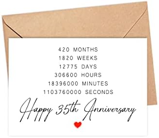 Feliz cartão de 35 anos de 35 anos - Presentes de cartão de aniversário de 35 anos - Ideia para namorado - para o marido - para