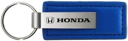 Honda Genuine Blue Leather Retangular Silver Logo Chain Chain FOB Ring