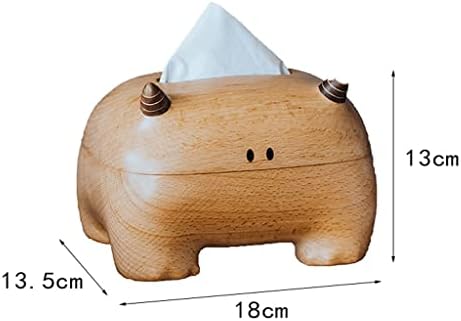 LLly Big Horn Monster Caixa de Tecido de Madeira Sólida Simplicidade Nórdica Casa Casa Decoração da Caixa de Tecidos de Madeira