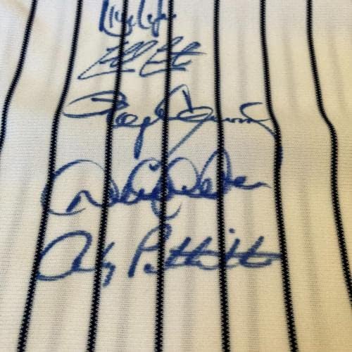 1999 New York Yankees World Series Champs Team assinou Jersey Derek Jeter JSA COA - Jerseys autografadas da MLB