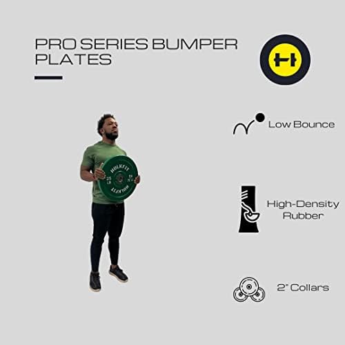 Hulkfit 2 Pro Série Pro Série Olímpica Absorvendo Placas de Peso de Bobra de Borda