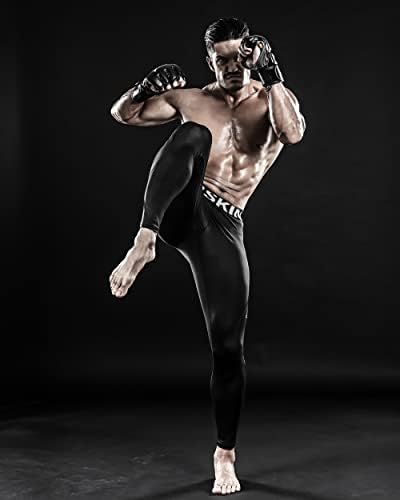 Calça de compressão de drskin masculina Tights Leggings Sports Baselayer Executando o desempenho ativo da academia atlética
