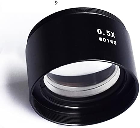 Kit de acessórios para microscópio DEIOVR para adulto, lente de microscópio trinocular 0,5x Microscópio estéreo Lens de trabalho